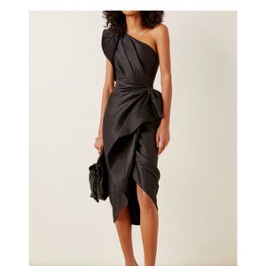Acler Asymmetrical Black Dress